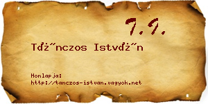 Tánczos István névjegykártya