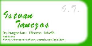 istvan tanczos business card